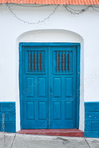 old blue door