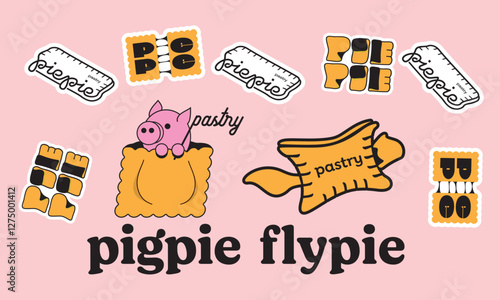 Puff pastry and pie sticker asset