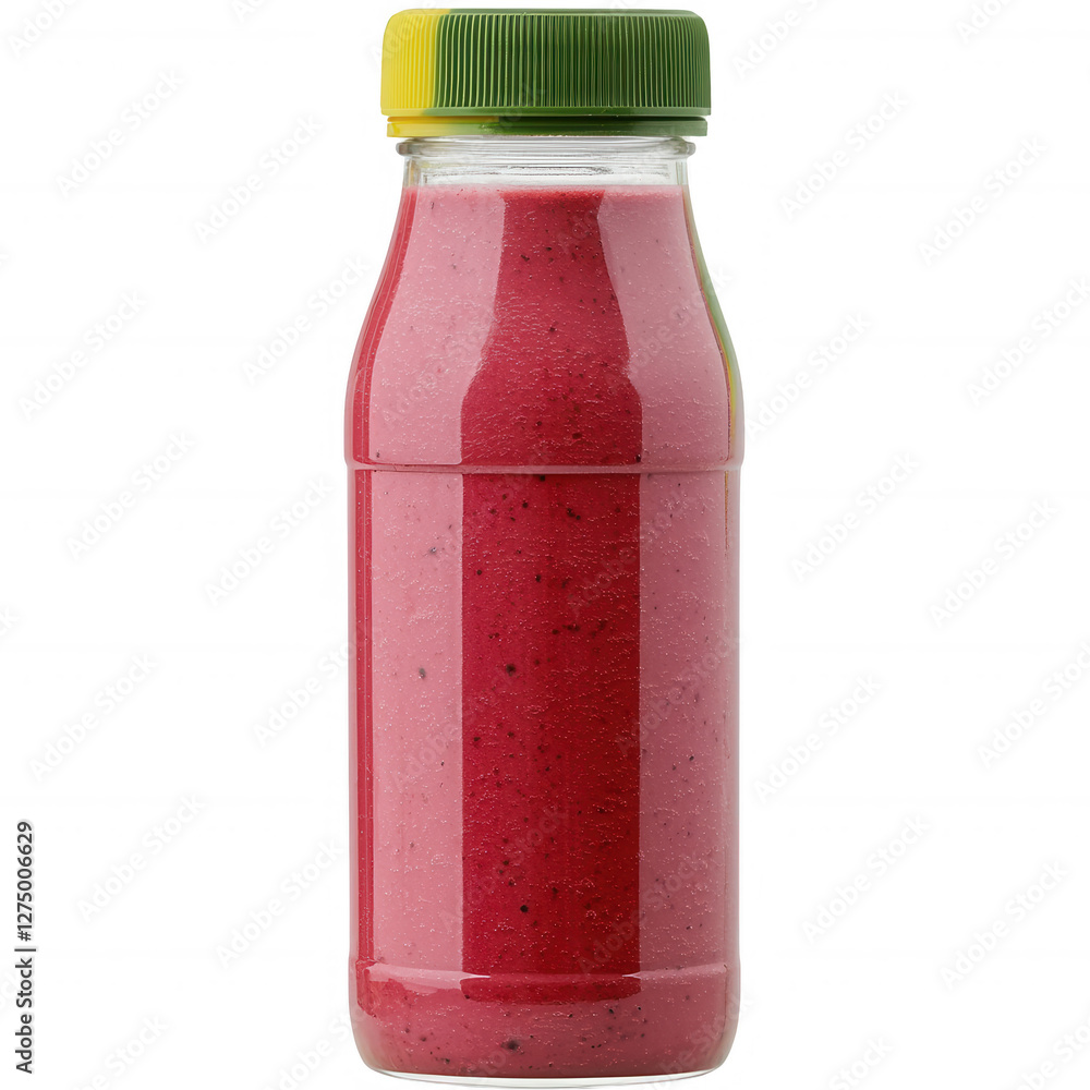 Berry-Filled Smoothie in Clear Plastic Bottle with Two-Toned Cap Berry-Filled Smoothie in Clear Plastic Bottle with Two-Toned Cap