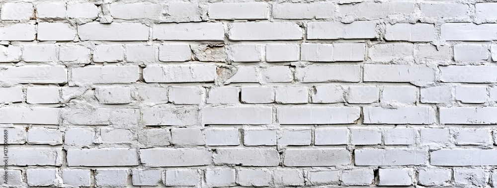 Obraz premium Whitewashed brick wall texture, outdoors, weathered, design