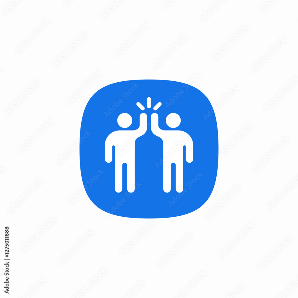 Teammate Friend Clap Hands High Five icon sign vector Teammate Friend Clap Hands High Five icon sign vector