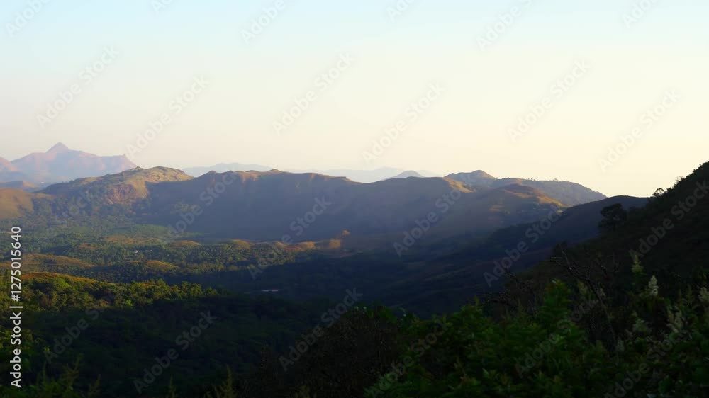 Panoramic view of nature landscape hills Panoramic view of nature landscape hills