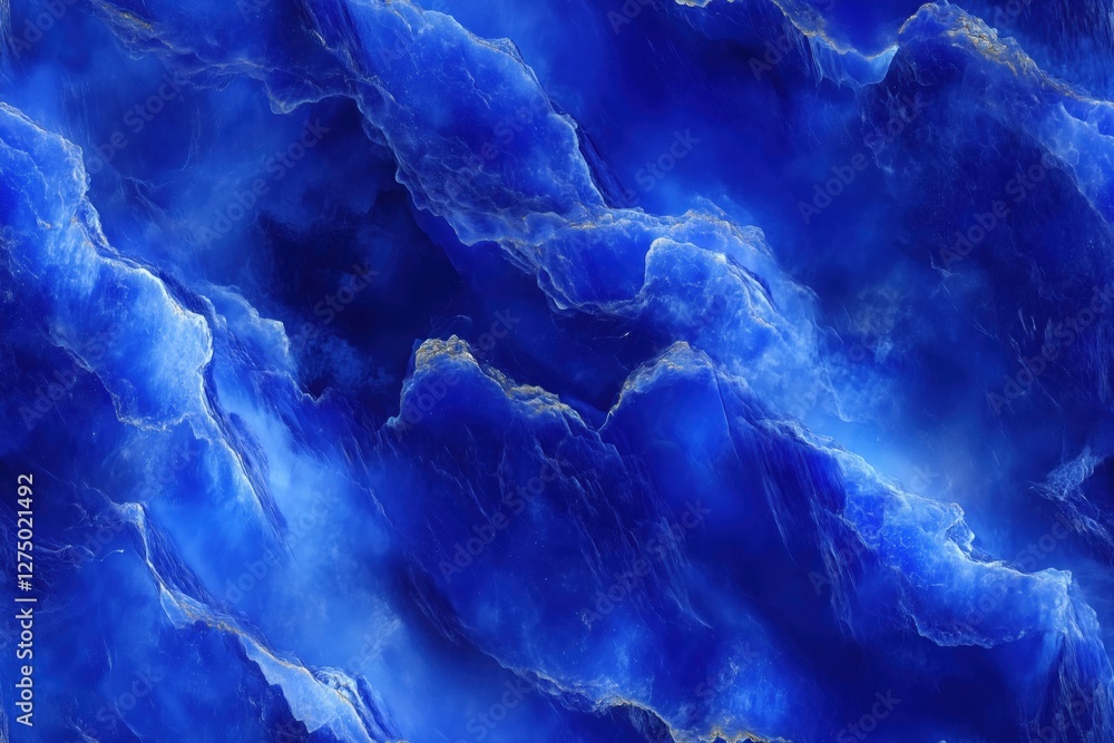 Seamless Lapis Lazuli vibrant abstract background featuring deep blue waves with lighter blue highlights, creating a sense of depth and movement. Seamless Lapis Lazuli vibrant abstract background featuring deep blue waves with lighter blue highlights, creating a sense of depth and movement.