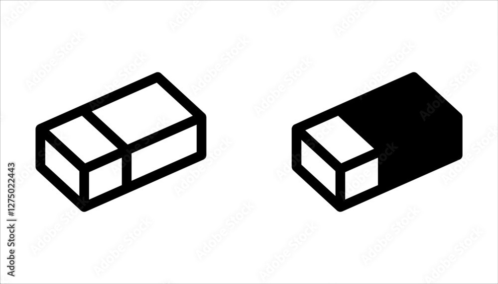 Eraser icon set, Eraser icon vector in trendy flat style isolated on white background Eraser icon set, Eraser icon vector in trendy flat style isolated on white background
