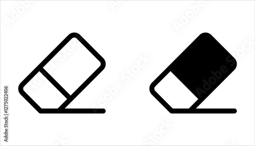 Eraser icon set, Eraser icon vector in trendy flat style isolated on white background