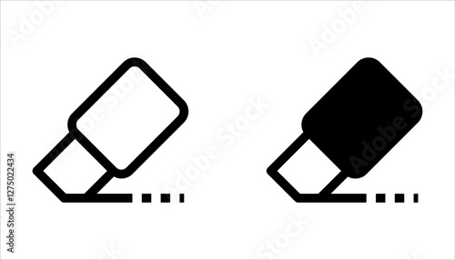 Eraser icon set, Eraser icon vector in trendy flat style isolated on white background