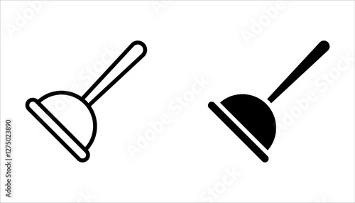 Plunger icon set. Plunger sign. for mobile concept and web design on white background