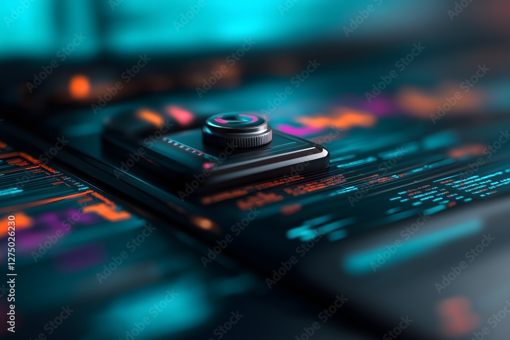 Fototapeta premium E-commerce growth, online and analytics : Big data visualization, online sales trends, futuristic analytics.