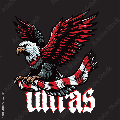 illustration vector graphic of Football fans ultras hooligan casual design for logo, t-shirt, etc
