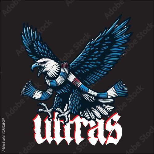 illustration vector graphic of Football fans ultras hooligan casual design for logo, t-shirt, etc
