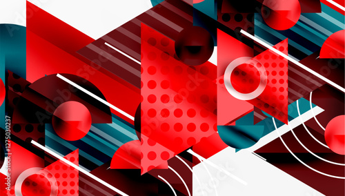 Modern geometric background - overlapping triangles with smooth gradients and semi-transparency