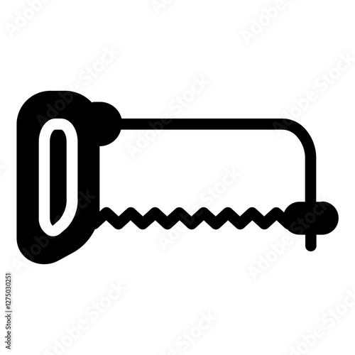 Hacksaw Icon in Solid Style