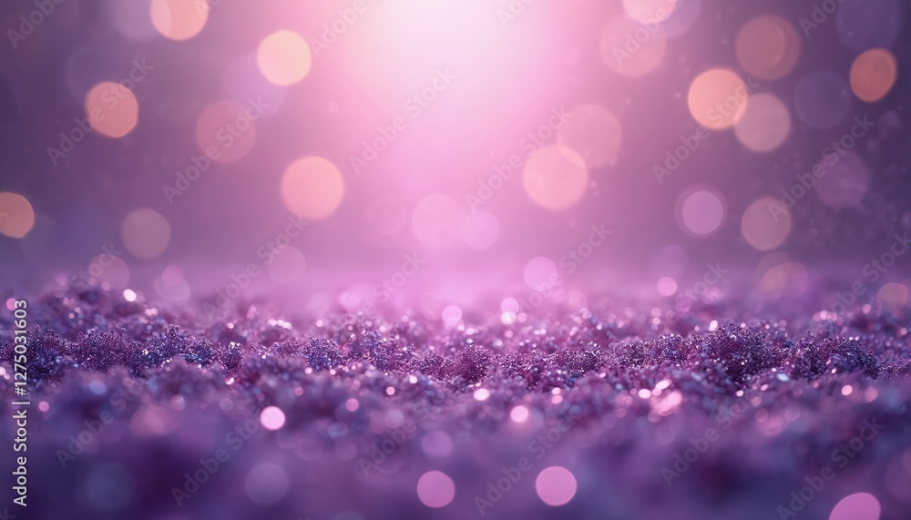 Violet lavender surface covered with purple glitter, bokeh lights. Glam shiny texture abstract background with shimmering sparkles. Luxury glamour glow effect for magic party design. Perfect for Violet lavender surface covered with purple glitter, bokeh lights. Glam shiny texture abstract background with shimmering sparkles. Luxury glamour glow effect for magic party design. Perfect for
