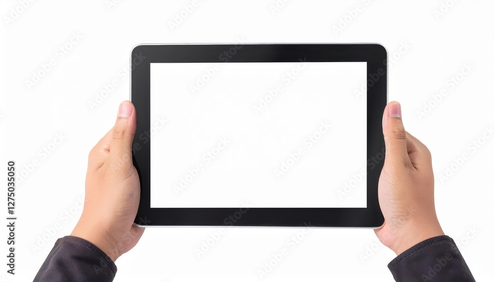 Isolated White Background Tablet Mockup with Clipping Path A Sleek Modern Digital Artwork, Ideal for Home Decor or Design Inspiration Isolated White Background Tablet Mockup with Clipping Path A Sleek Modern Digital Artwork, Ideal for Home Decor or Design Inspiration