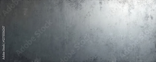 Brushed grunge metal surface with light gradient and scratches. Industrial grey steel texture background with copy space for banner ads, metallurgy, armoring or foundry themes.