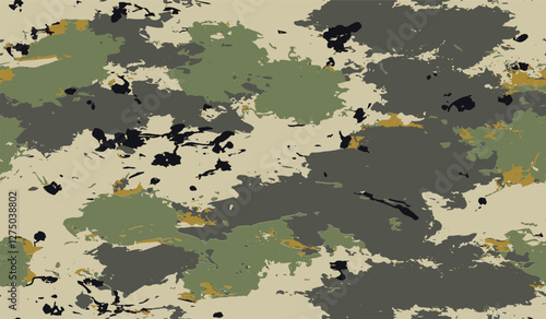 Real Tree Camouflage for hunting shirt. Forest real tree hunting camouflage seamless pattern design for military and hunting uniform. Hunting camouflage