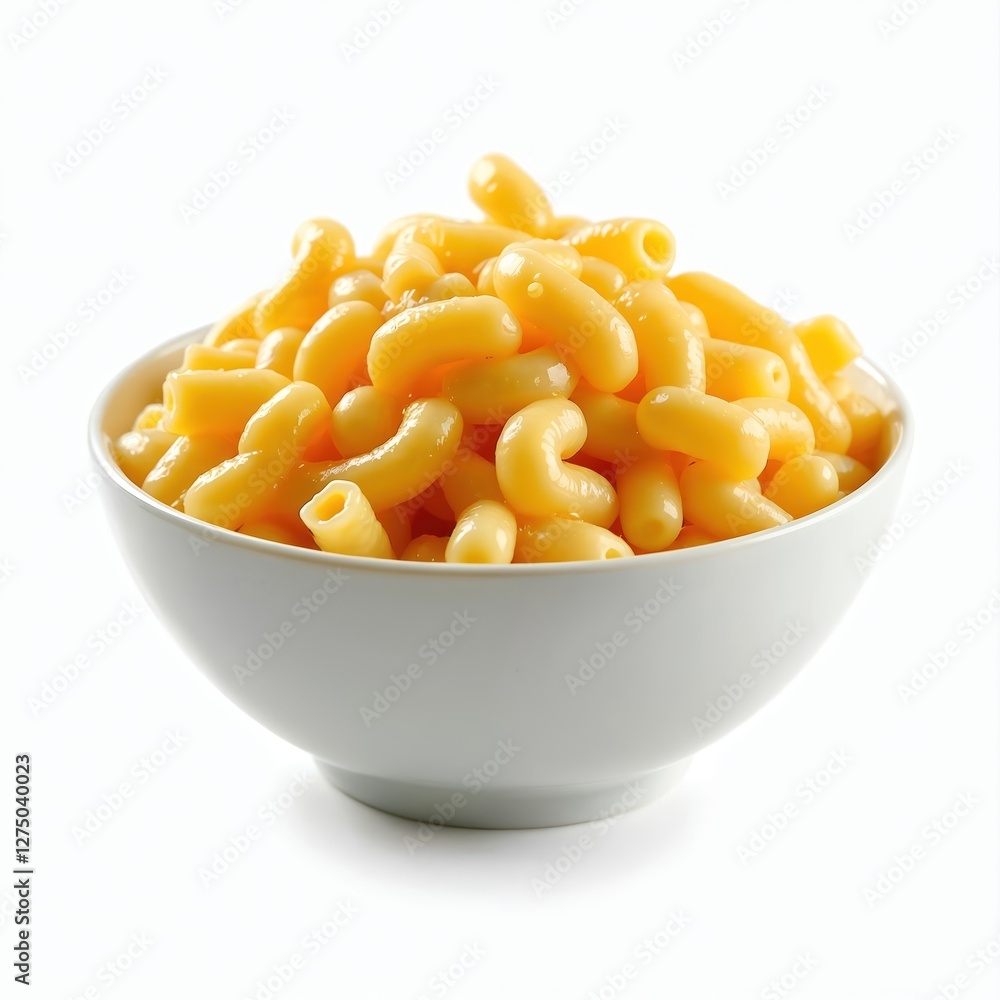 Isolated bowl with macaroni and cheese on transparent background. Traditional American pasta elbows coated with cheesy sauce. Comfort food. Creamy snack, lunch, or dinner for food blog or cook book. Isolated bowl with macaroni and cheese on transparent background. Traditional American pasta elbows coated with cheesy sauce. Comfort food. Creamy snack, lunch, or dinner for food blog or cook book.