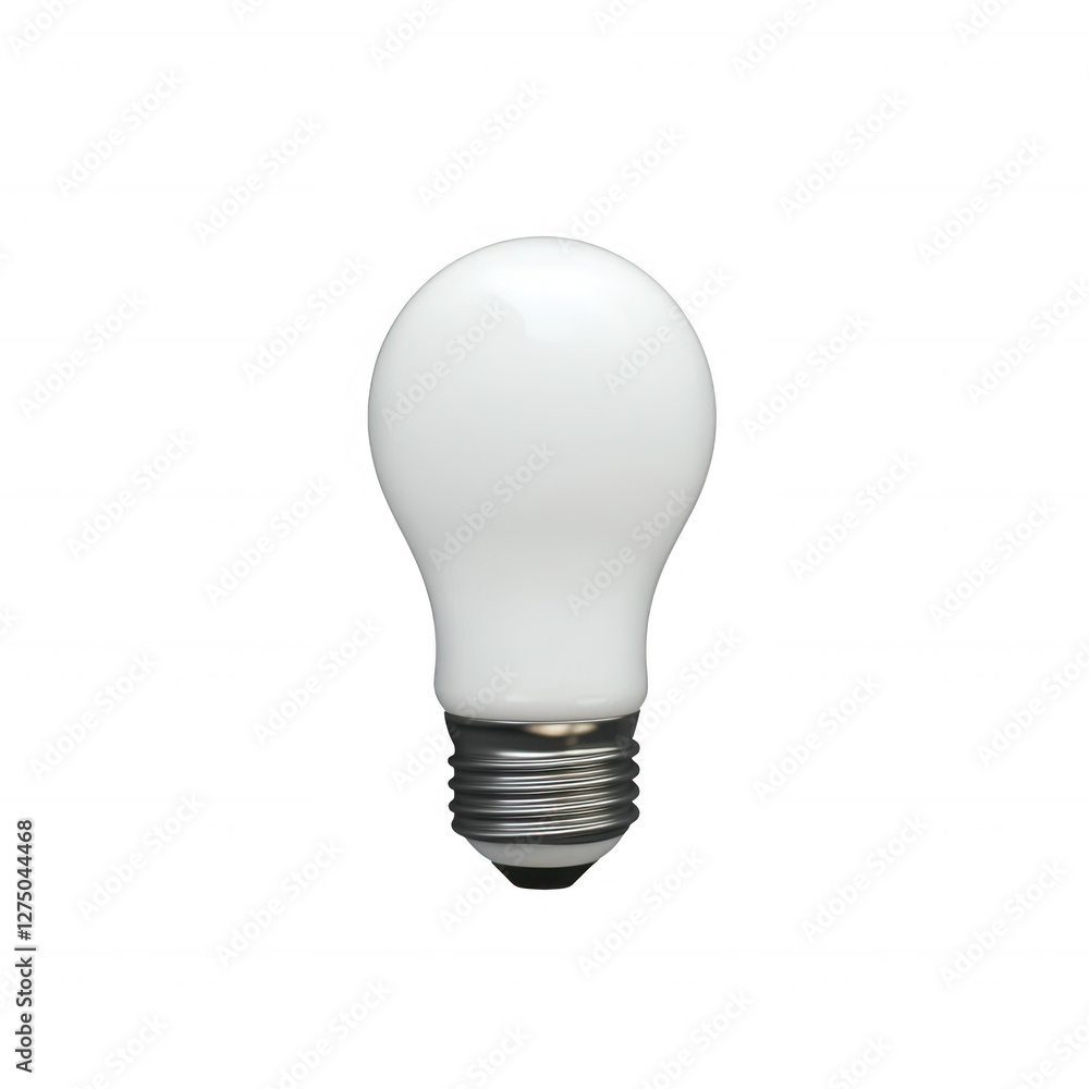 Opaque White LED Light Bulb in A19 Shape with Edison Screw Base Opaque White LED Light Bulb in A19 Shape with Edison Screw Base