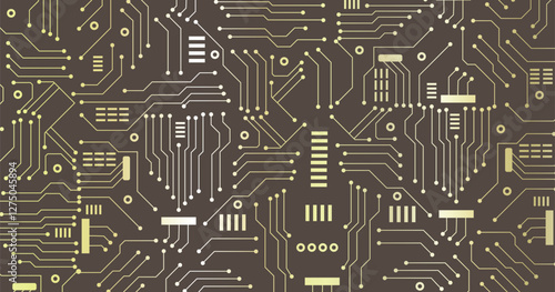 Circuit technology background with hi-tech digital data connection system and computer electronic design. 