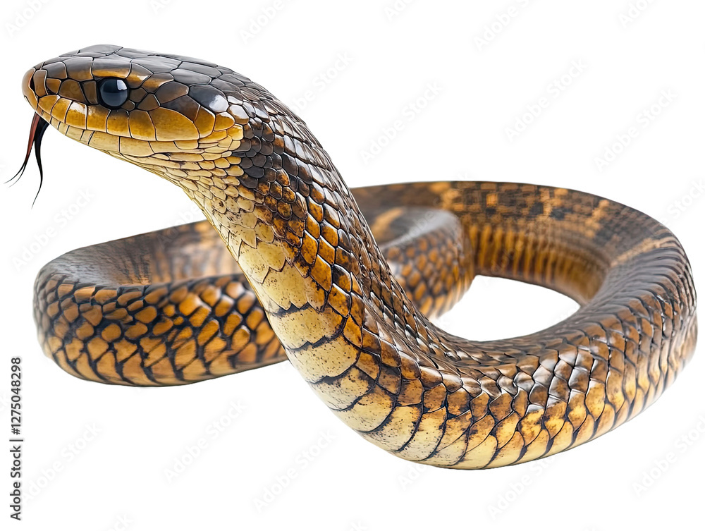 Obraz premium King Cobra isolated on white background