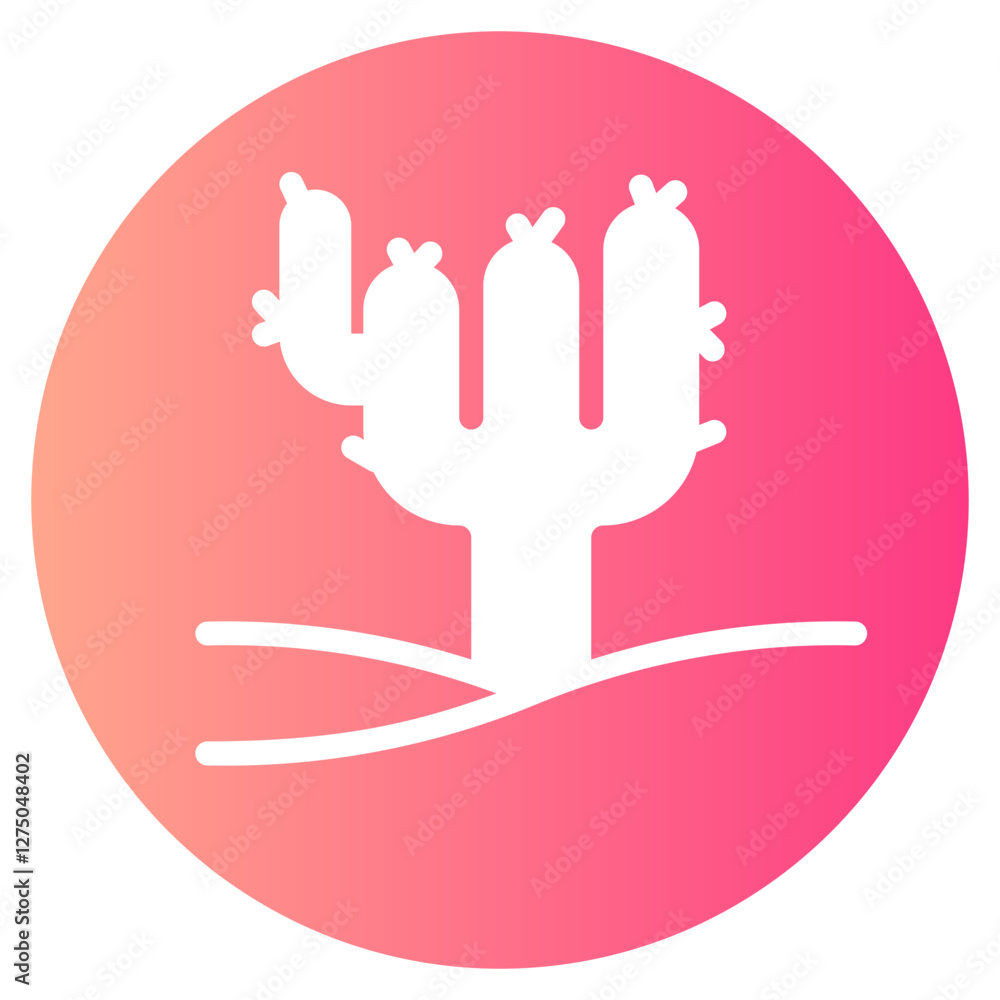 Obraz premium cactus gradient icon