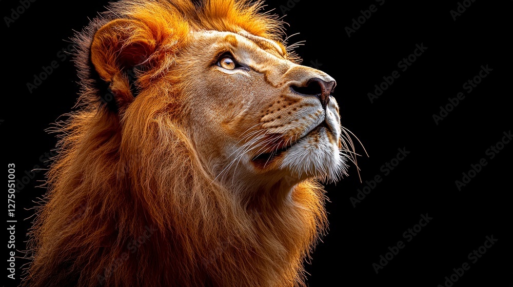 Fototapeta premium Majestic White Lion Portrait Wildlife King of the Jungle African Safari Wild Animal N