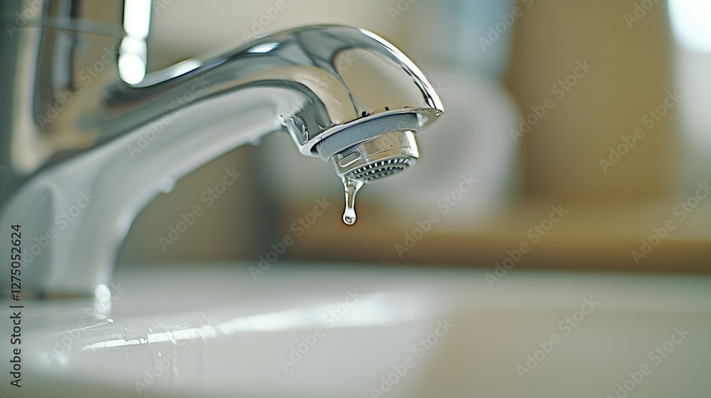 Close-up of a leaking faucet dripping water onto a white porcelain sink, highlighting the urgency of fixing a product issue.