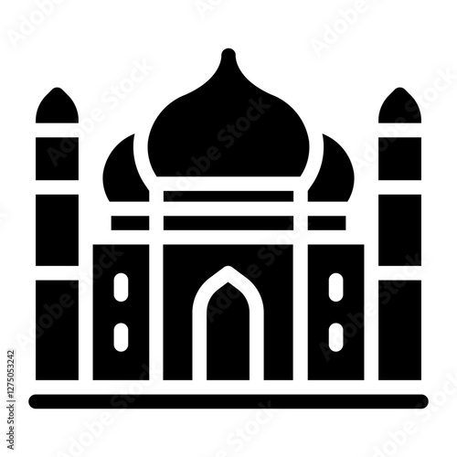 taj mahal glyph icon