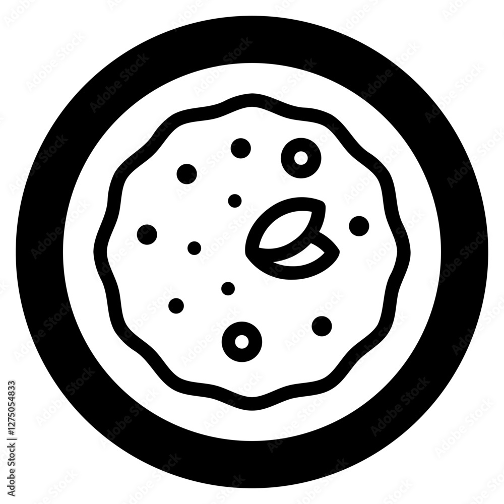 Fototapeta premium manakish glyph icon