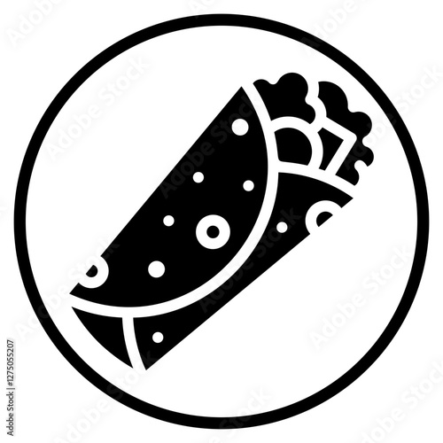 shawarma glyph icon