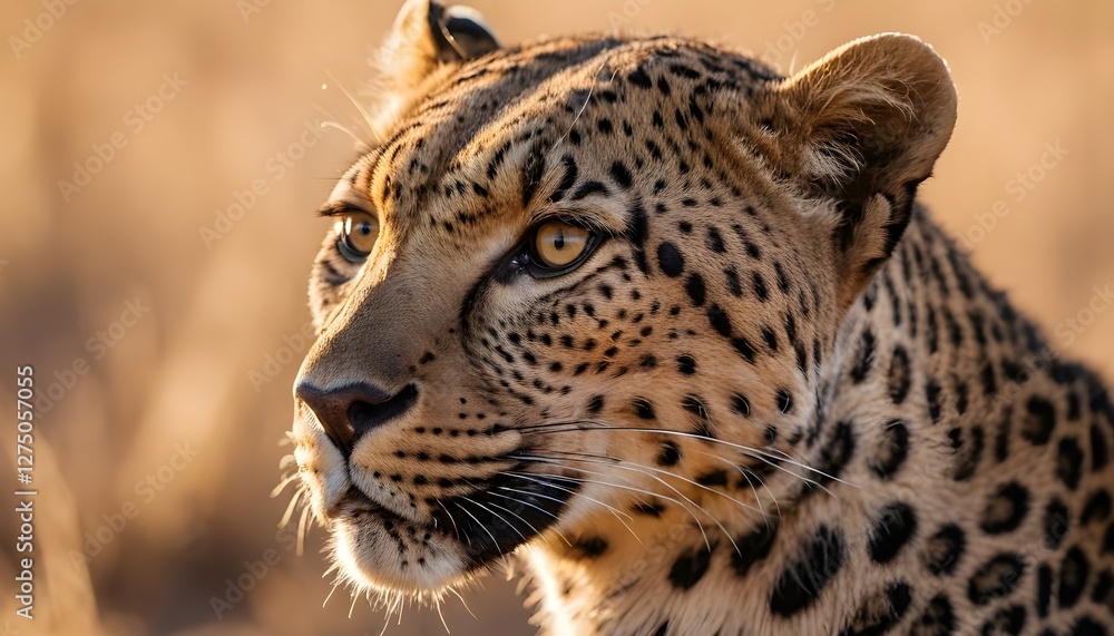 Fototapeta premium Majestic Leopard at Golden Hour