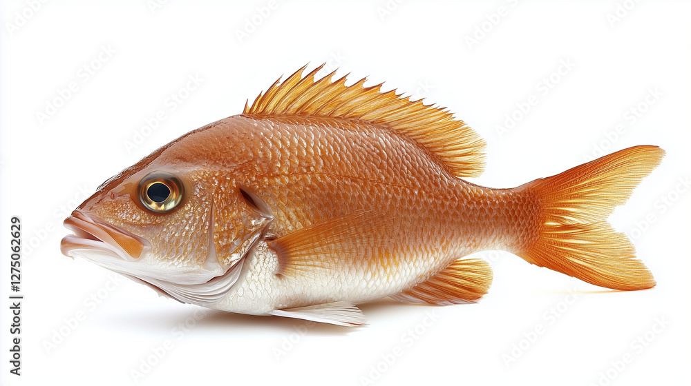 Obraz premium Red Snapper Fish Detailed Profile, Ocean Species, Aquatic Life