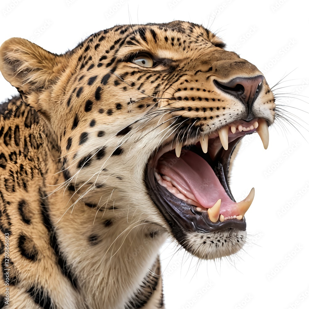 Obraz premium Angry Leopard Close-Up