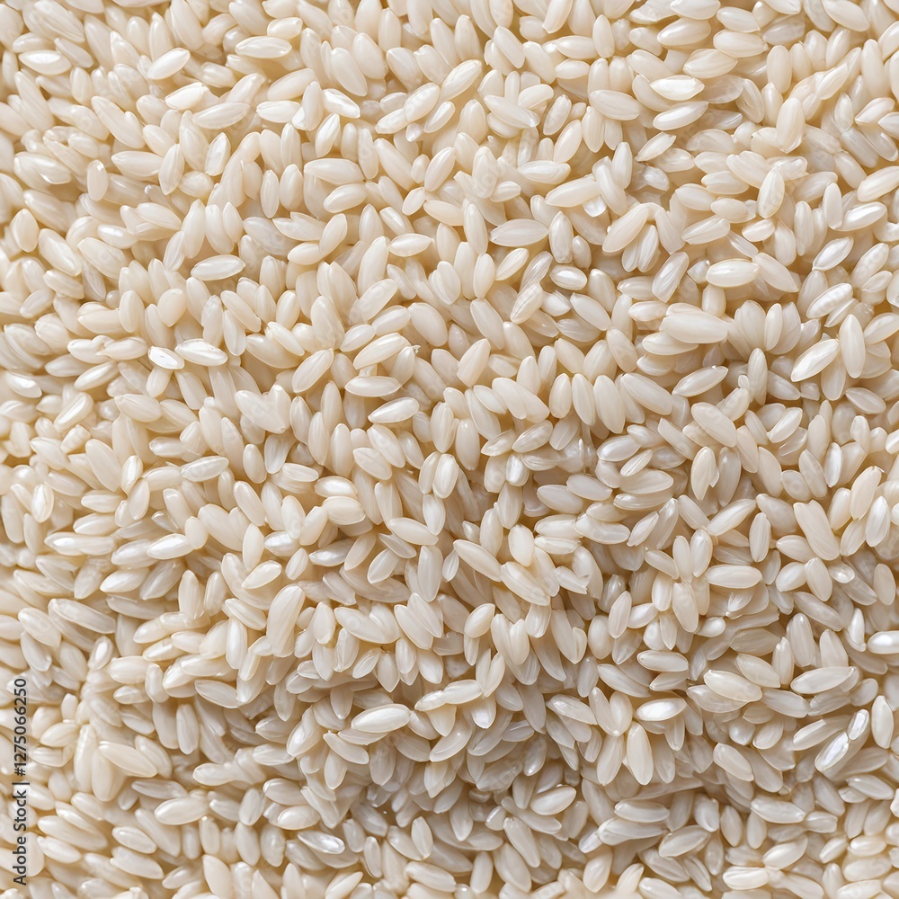 Close-up of Uncooked Arborio Rice Grains Close-up of Uncooked Arborio Rice Grains