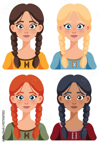 Diverse Women with Braided Hair