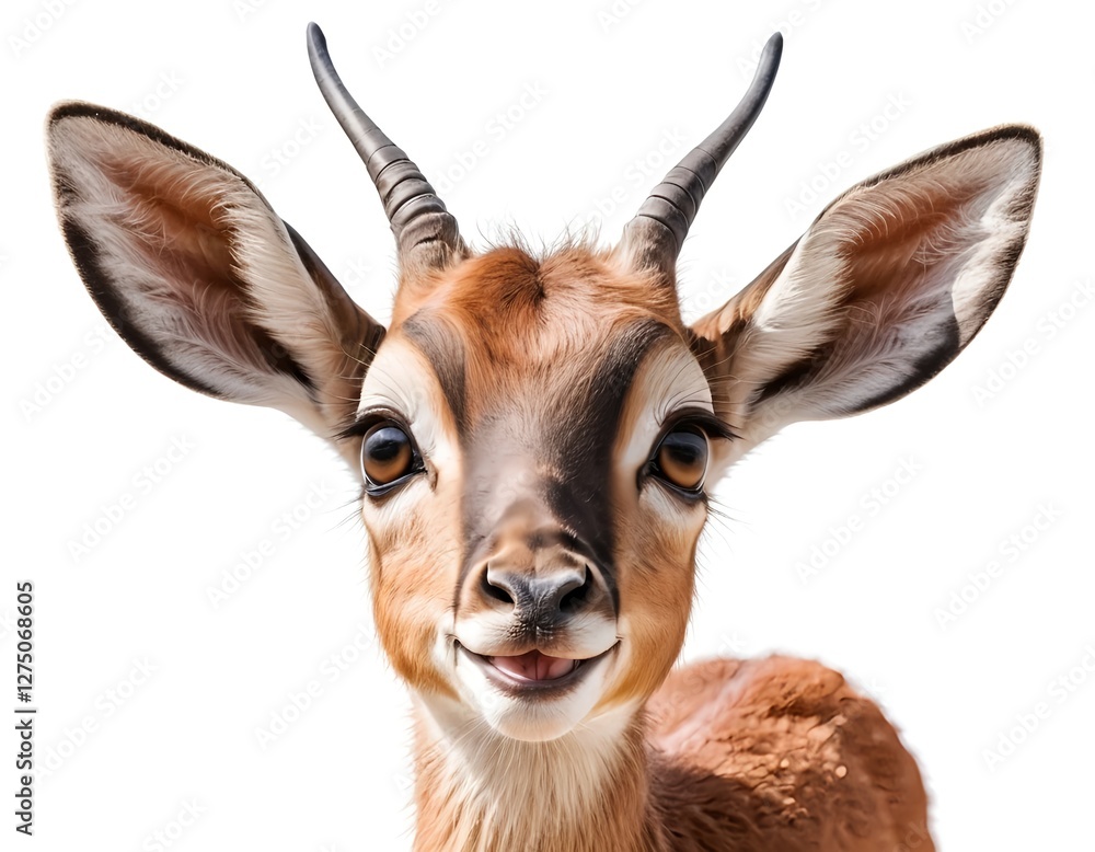 Happy Young Antelope Close-Up Happy Young Antelope Close-Up