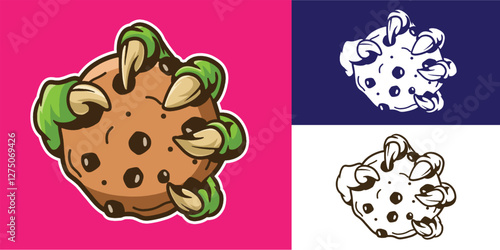 claw grab cookies good for logo, sticker, element design, etc