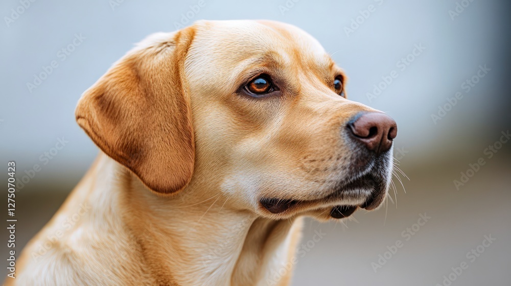 Adorable Golden Labrador Retriever Dog Portrait Adorable Golden Labrador Retriever Dog Portrait