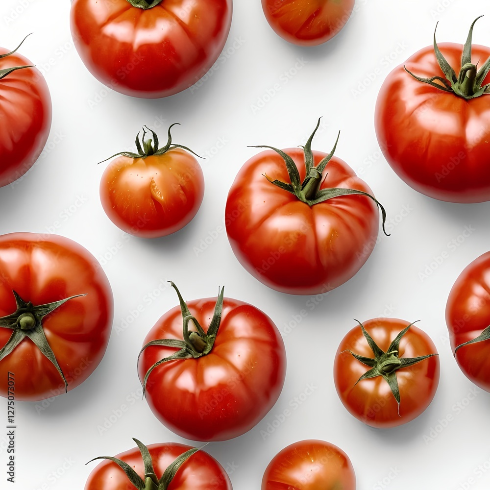 Fresh Red Tomatoes on White Background Fresh Red Tomatoes on White Background