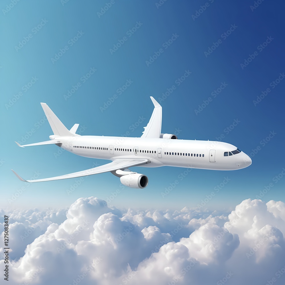 Airplane Flying Above the Clouds Airplane Flying Above the Clouds