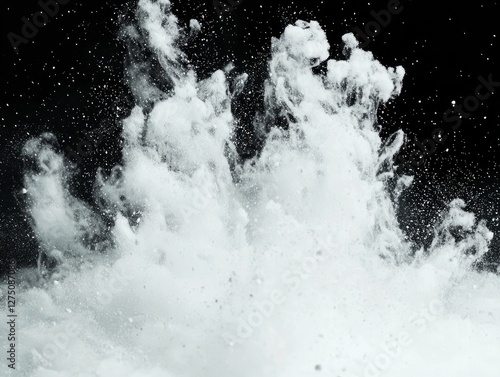 Wallpaper Mural White Powder Explosion Against Black Background for Creative Use Torontodigital.ca