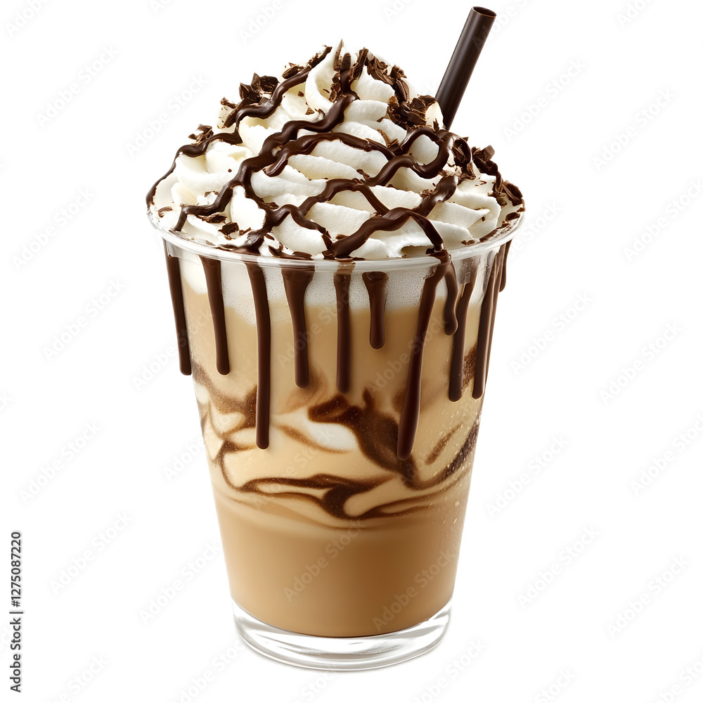 Decadent Frappuccino with Chocolate Drizzle and Whipped Cream Decadent Frappuccino with Chocolate Drizzle and Whipped Cream