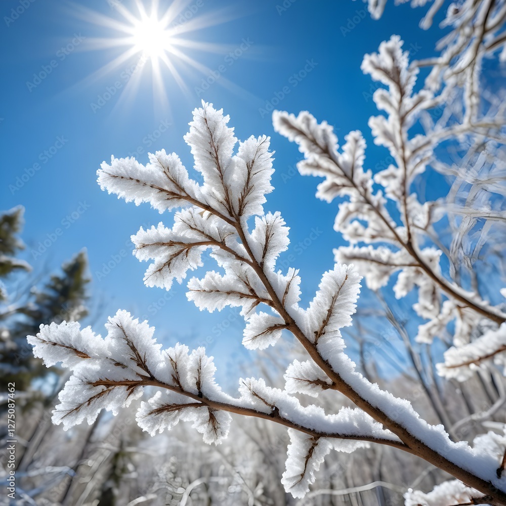Frosty Branch in Winter Sunlight Frosty Branch in Winter Sunlight