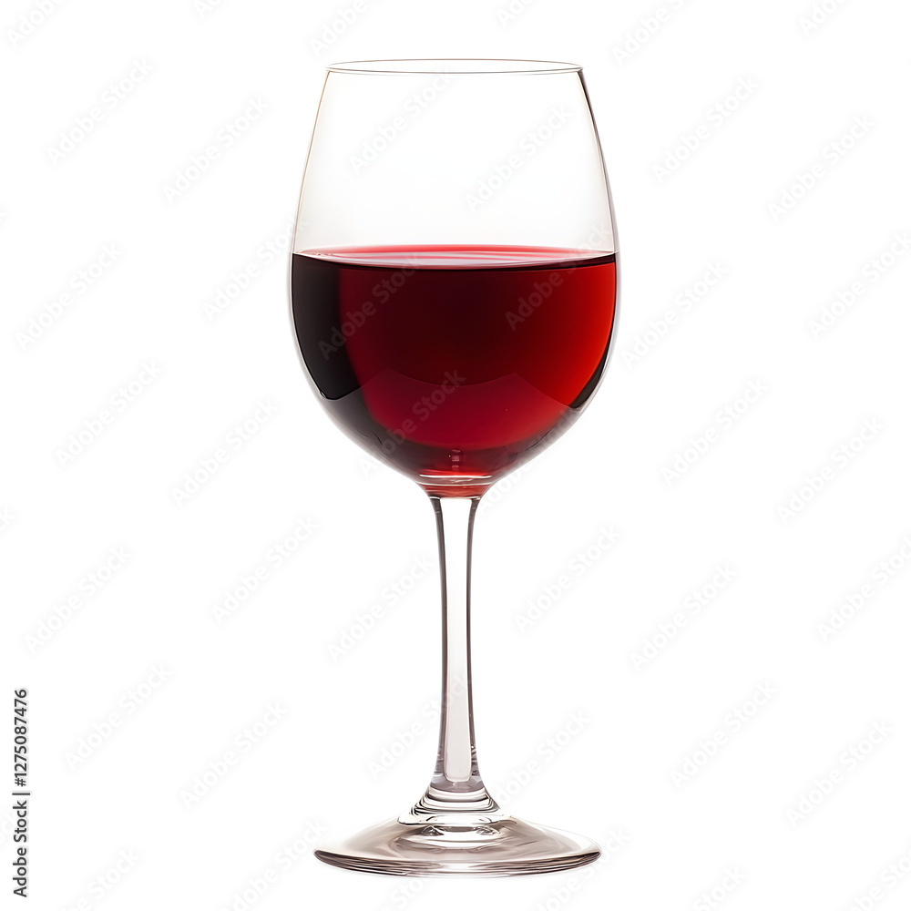 Elegant Glass of Rich Red Wine on a Table Elegant Glass of Rich Red Wine on a Table