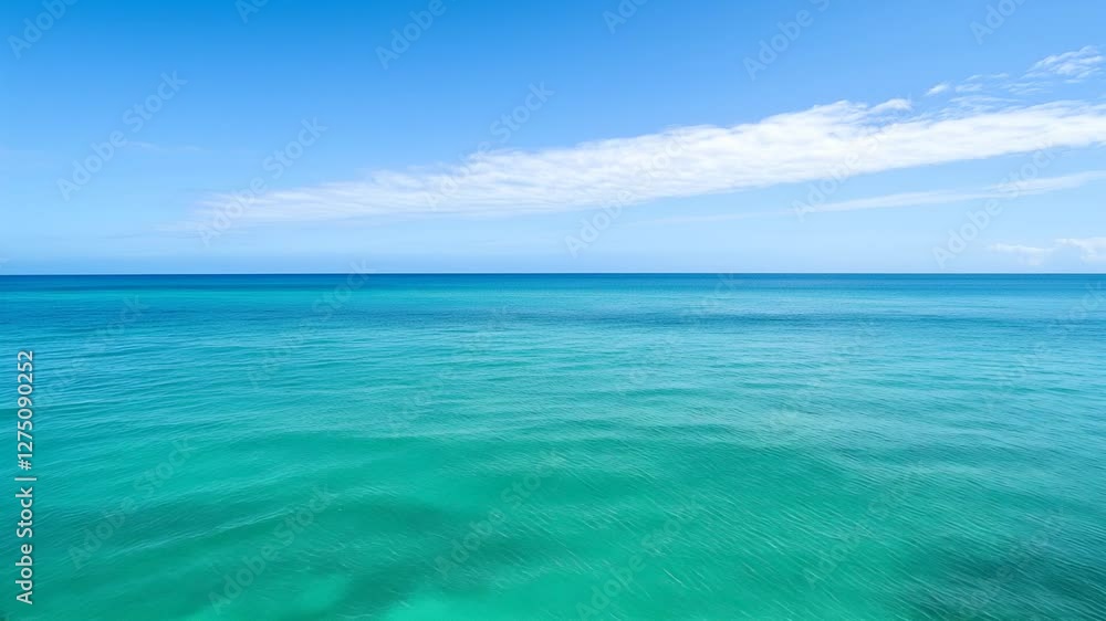 Infinite Horizon: Serene and tranquil, the sea stretches out to meet the sky in an idyllic scene. A band of fluffy clouds adds a touch of whimsy to the clear, bright blue expanse. Infinite Horizon: Serene and tranquil, the sea stretches out to meet the sky in an idyllic scene. A band of fluffy clouds adds a touch of whimsy to the clear, bright blue expanse.