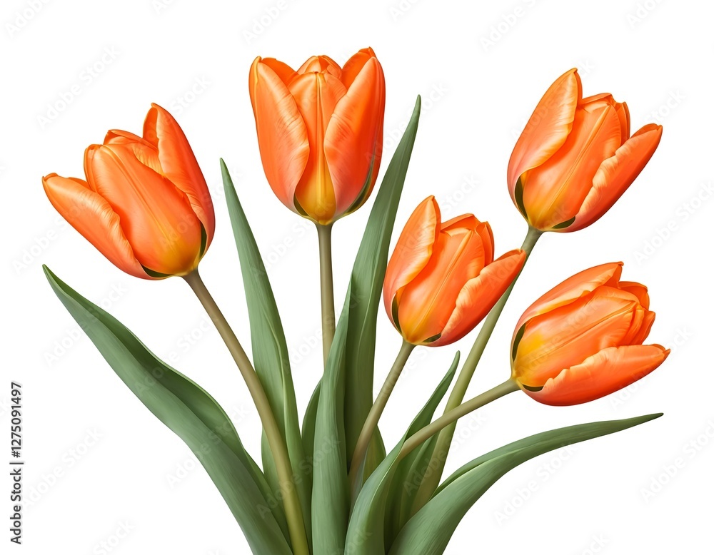 Vibrant Orange Tulips Bouquet Vibrant Orange Tulips Bouquet