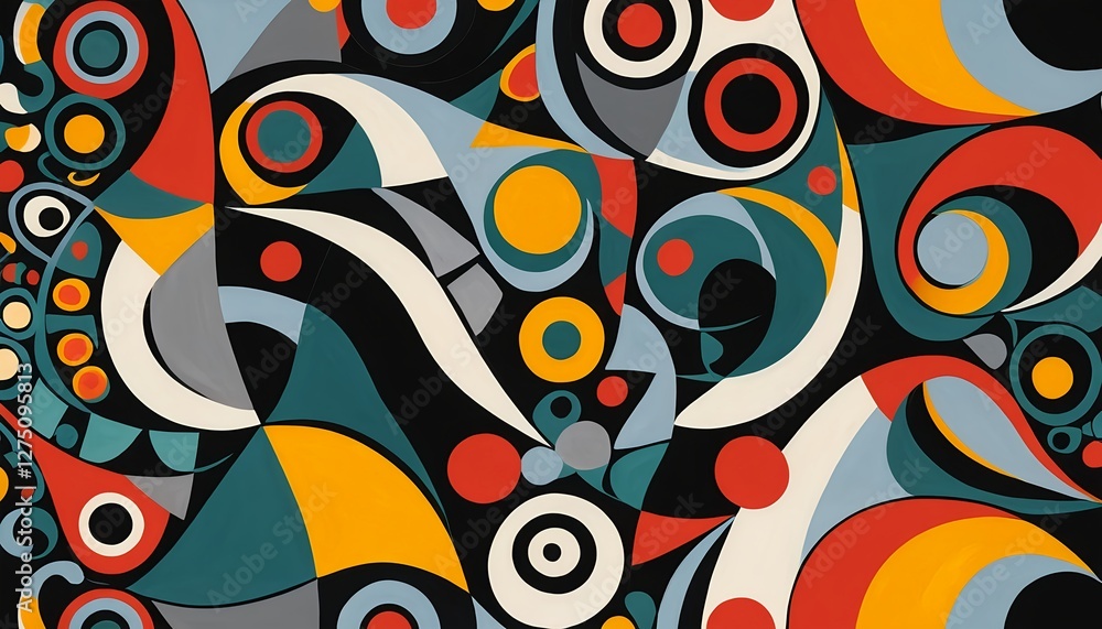 Abstract Geometric Pattern with Vibrant Colors Abstract Geometric Pattern with Vibrant Colors