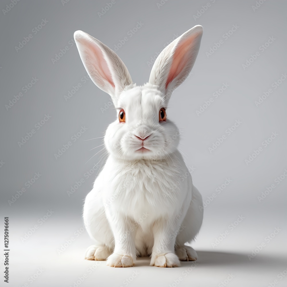 White Rabbit Sitting White Rabbit Sitting