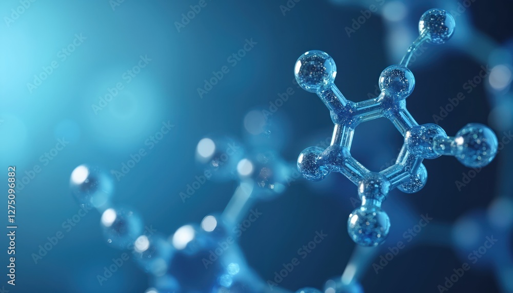 Abstract blue molecule structure on background. Scientific, medical research, laboratory or cosmetic chemistry concept. Atom connection. Microscopic formula for medicine, mobile tech design, physics. Abstract blue molecule structure on background. Scientific, medical research, laboratory or cosmetic chemistry concept. Atom connection. Microscopic formula for medicine, mobile tech design, physics.