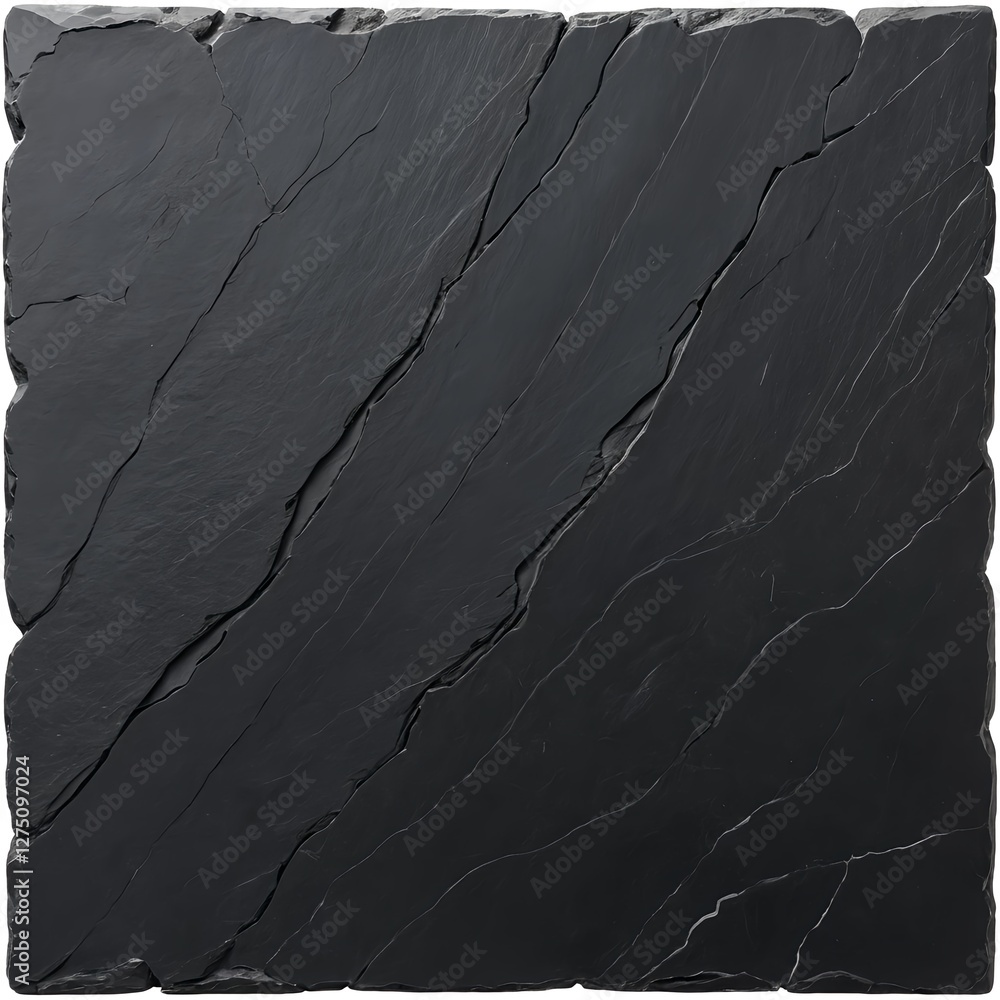 Naklejka premium Black Slate Texture, Cracked Stone Surface